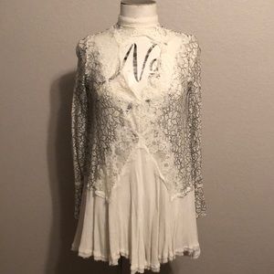 Free People white lace tunic